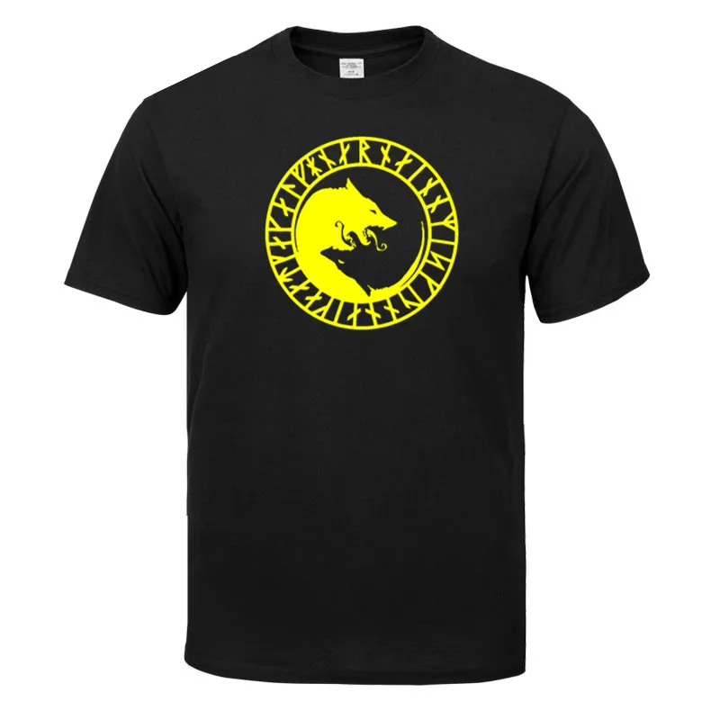 

Fashion Men T-Shirt novelty Wolf symbol Slavic ava T Shirts Cotton Short Sleeve Summer Casual O-Neck Streetwear harajuku Tops