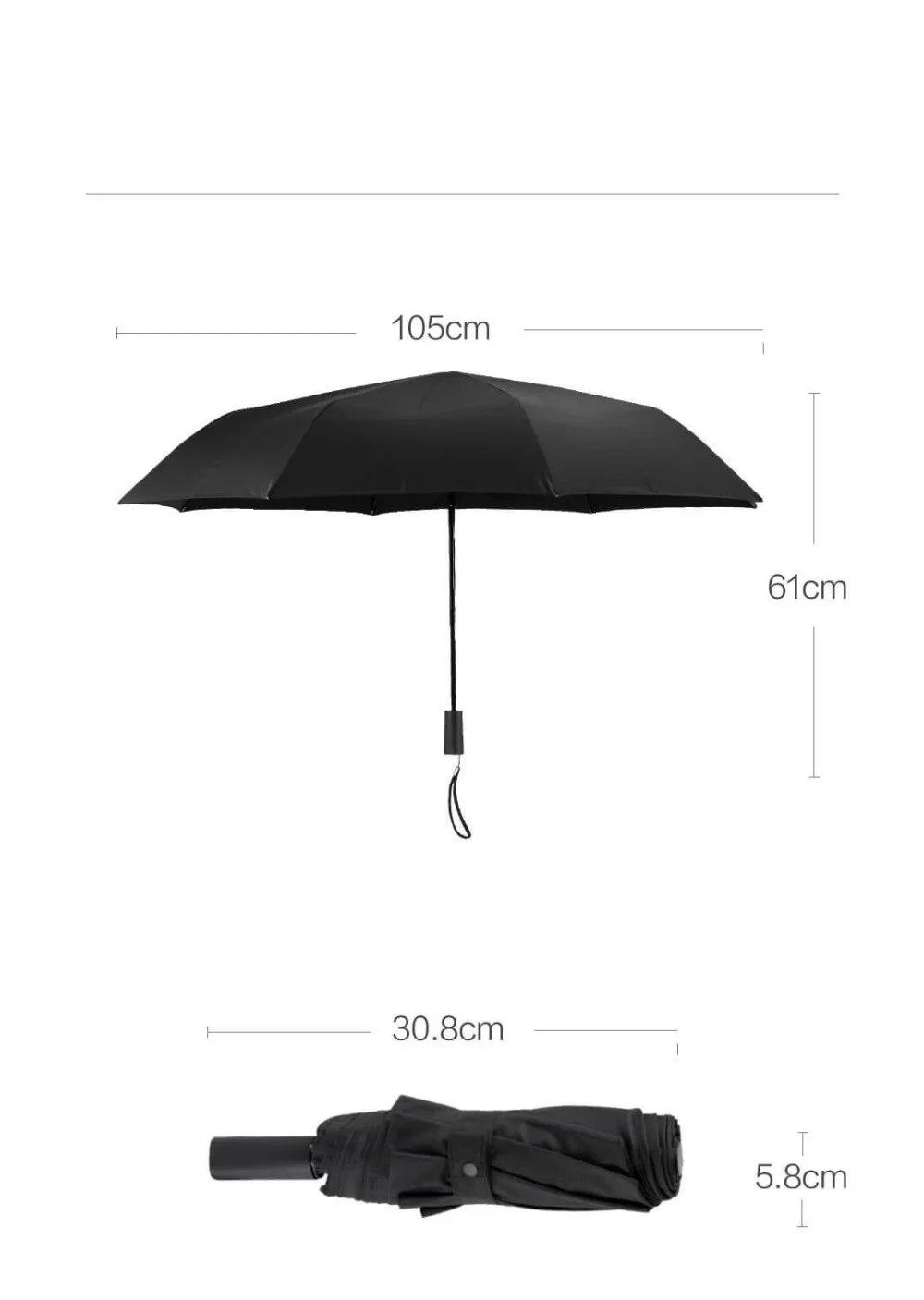 Xiaomi LSD зонтик водоотталкивающий уровень 4 УФ солнцезащитный крем сильный и ветростойкий три цвета Mijia Umbrella