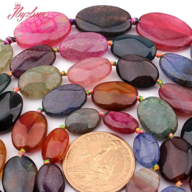 Buy 10x14,13x18,20x30mm Oval Faceted Cracked