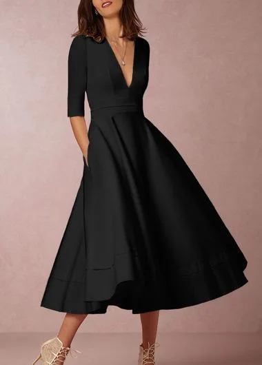 Женское платье с глубоким V образным вырезом розовое или синее в стиле ампир