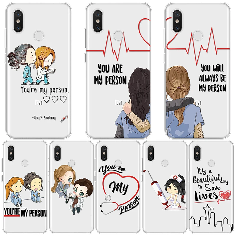 

Greys Anatomy Case For Xiaomi Redmi Note 6 5 Plus 3 3S 4 Pro 4A 4X 6A 4 Global 4X 5A TPU You're My Person For Redmi Note 5 Case