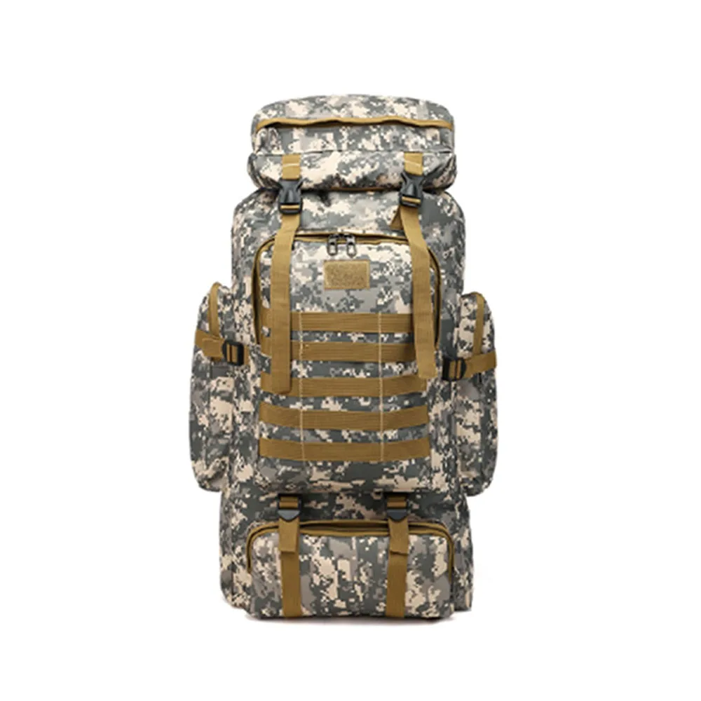 80L Профессиональный тактический рюкзак, сумка для альпинизма, Мужская водонепроницаемая военная сумка на плечо для охоты, пешего туризма, альпинизма, путешествий - Цвет: ACU