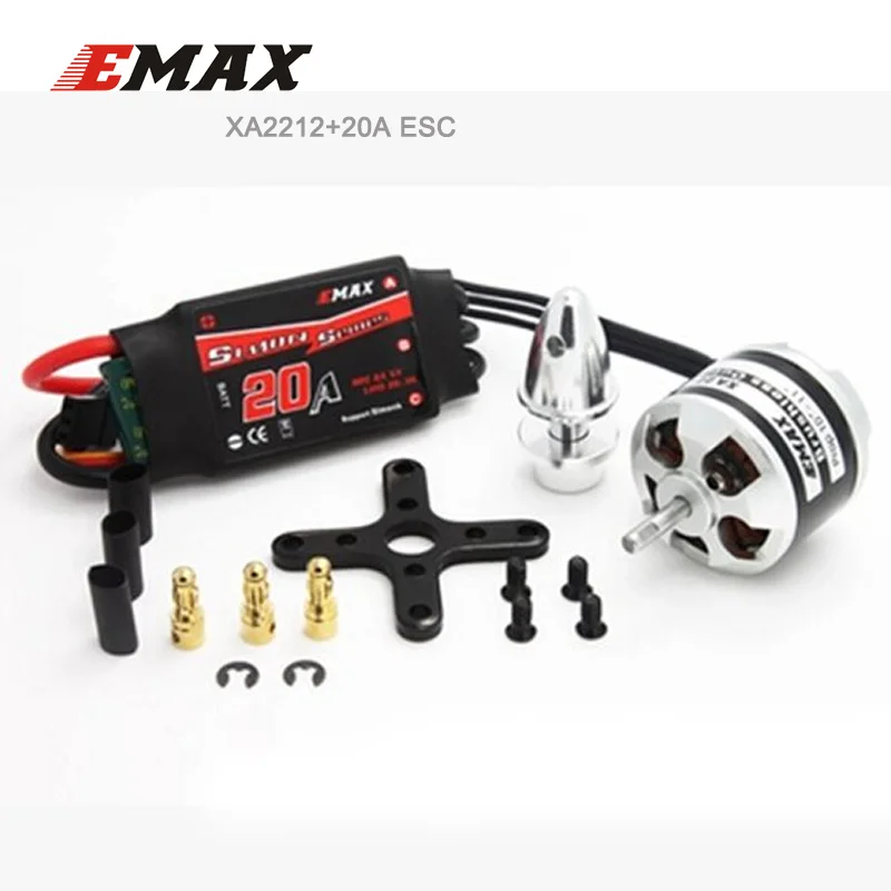 

EMAX Motor ESC Set XA2212 Brushless Motor 820KV/980KV/1400KV & 20A Simonk Speed Contrller