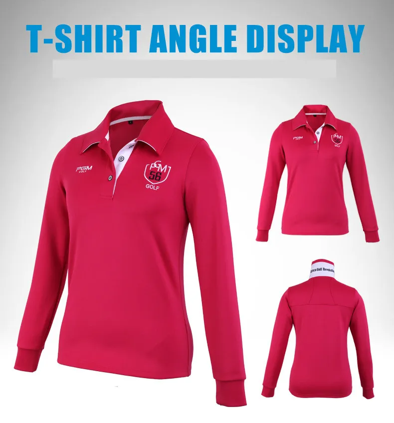 PGM продукты стильные женские футболки дышащие Гольф с длинными рукавами женские Майки женские эластичные спортивные рубашки размер s-xl - Цвет: one