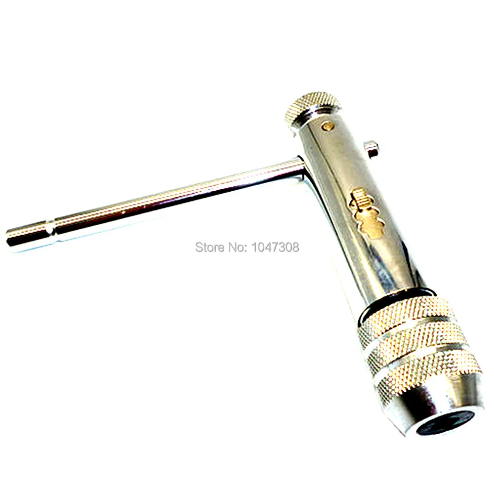 T Bar Handle Ratchet Tap Wrench Holder Bit Forward Reverse