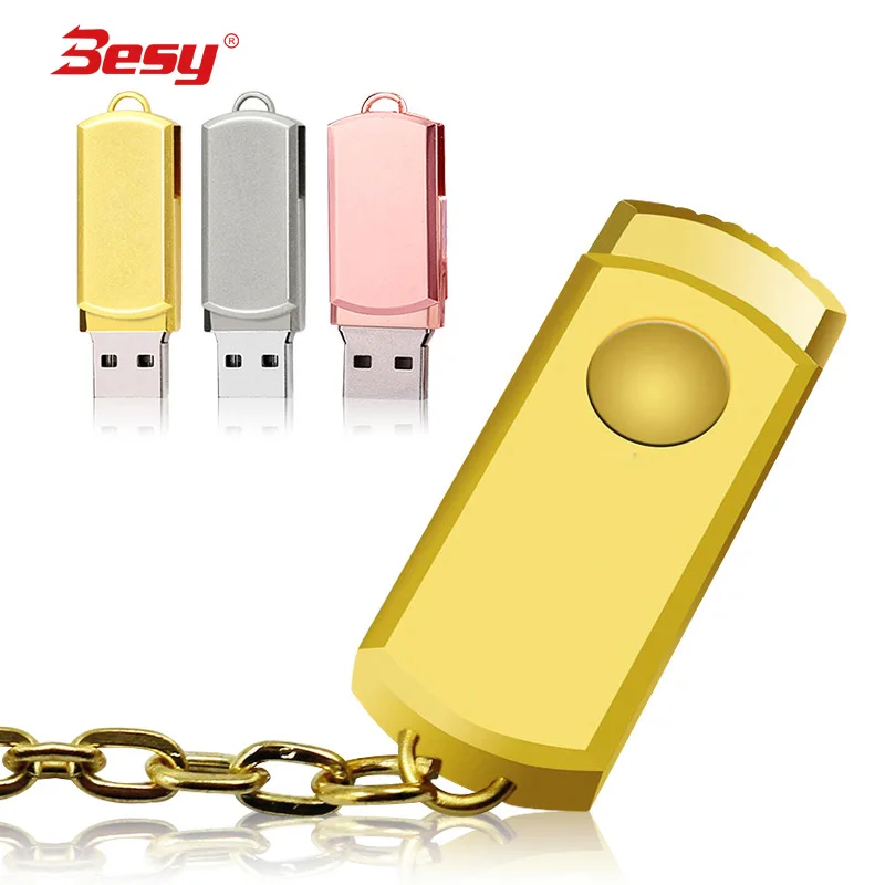 Usb флеш накопитель 64 ГБ 32 16 8 4 водонепроницаемый металлический серебристый u диск