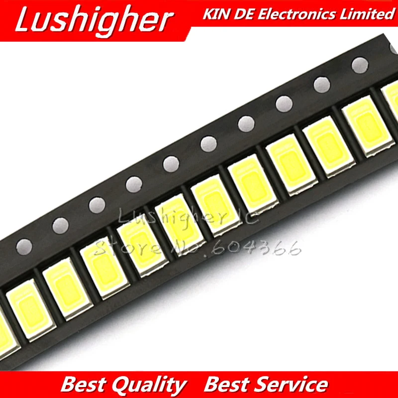 

200pcs 5730 0.5W-150Ma 50-55lm 5600K-6400K White Light SMD 5730 LED 5730 Diodes (3.2~3.4V) Free Shipping