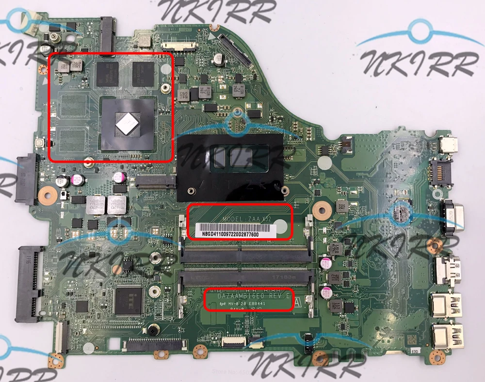 Материнская плата DAZAAMB16E0 ZAAA ZAAX32 NBGD811006 NB.GD811.006 I7 ЦП 940M 2 ГБ для Aspire|Материнские