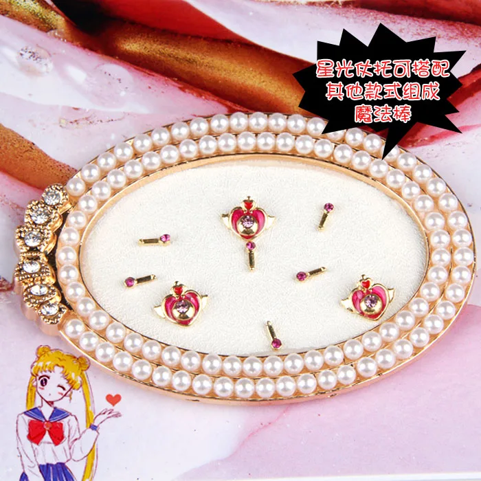 10 قطعة/الوحدة 3D مسمار الفن ديكو المعادن Kawaii بحار القمر مسمار اكسسوارات DIY سحر مسمار أدوات إمدادات للتقليم