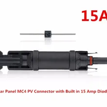 5 шт./лот панели солнечные MC4 PV разъем со встроенным 15 усилитель диода