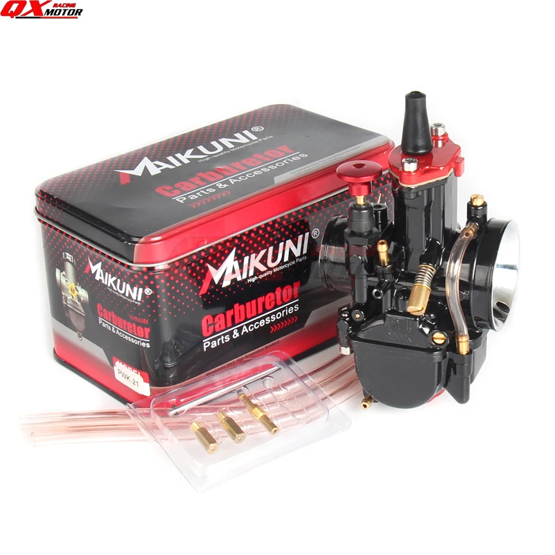 Kopen Motorfiets ATV Universal Carburateur Maikuni PWK 21 24 26 28 30 32 34mm Met Power Jet fit voor 2T 4T takt motor gratis verzending