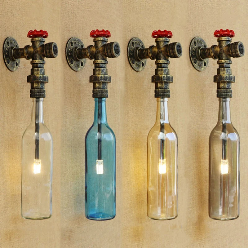 Industrial wall lamp Glass shade iron rust Bathroom wall light with G4 light bedroom bedside light foyer study decoration Sconce Industrial wall lamp Glass shade iron rust Bathroom wall light with G4 light bedroom bedside light foyer study decoration Sconce