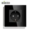 Enchufe de pared resistente al agua USB estándar BSEED EU, Blanco, Negro, dorado, Panel de cristal único, toma de corriente eléctrica ► Foto 2/6