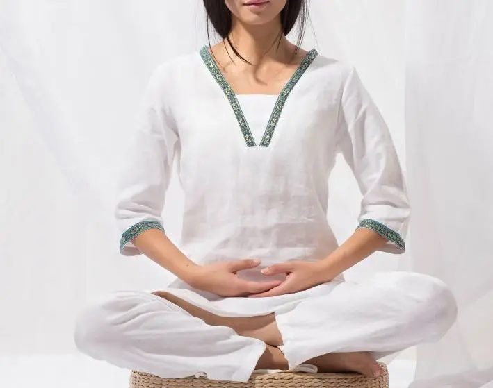 

women cotton&linen embroidery yoga suit kung fu tai chi clothing lay meditation shaolin monks uniforms zen suits Spring&Summer