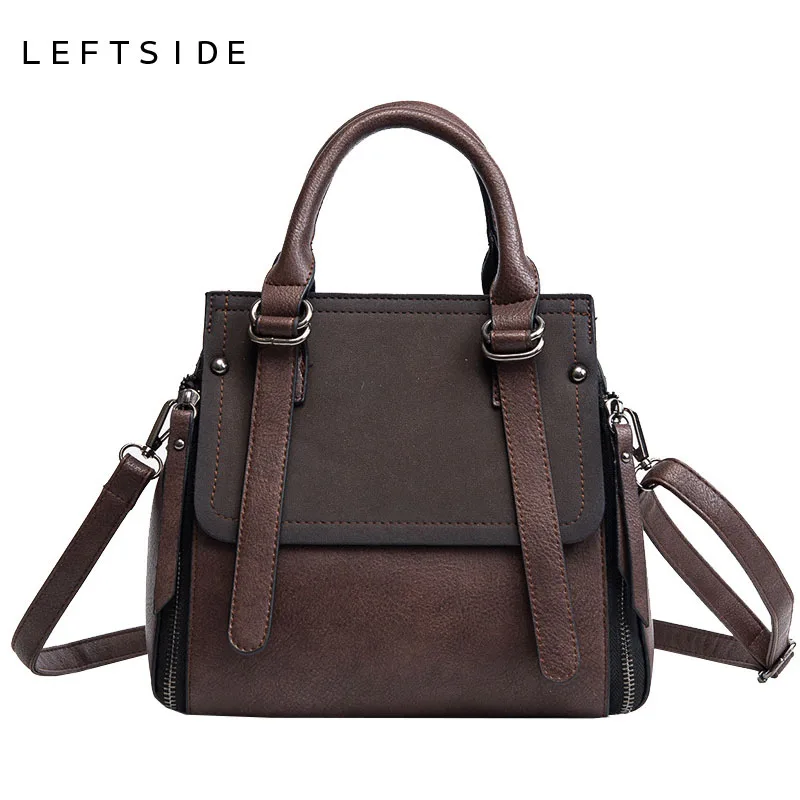 LEFTSIDE Vintage New Handbags For Women 2019 Female Brand Leather Handbag High Quality Small Bags Lady Shoulder Bags Casual LEFTSIDE Vintage New Handbags For Women 2019 Female Brand Leather Handbag High Quality Small Bags Lady Shoulder Bags Casual