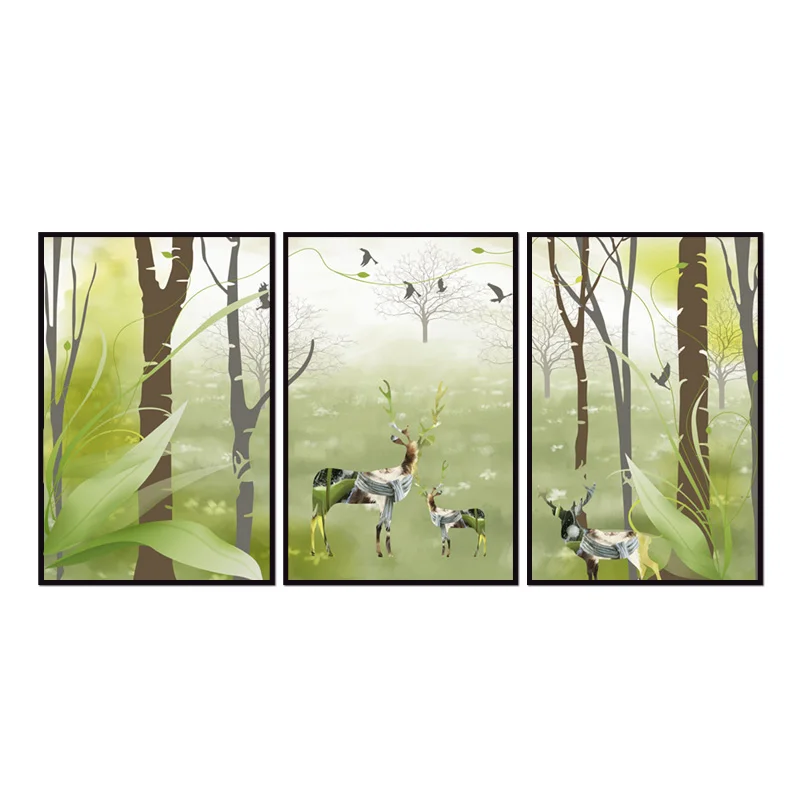

Factory wholesale (No Framed) Elk Landscape Series art Canvas Print On Canvas Printing Wall Pictures 12YM-A-735