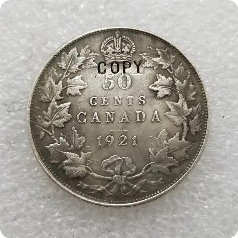 

1921,1932 George V, Sterling Canada 50 Cents Half Dollar COPY