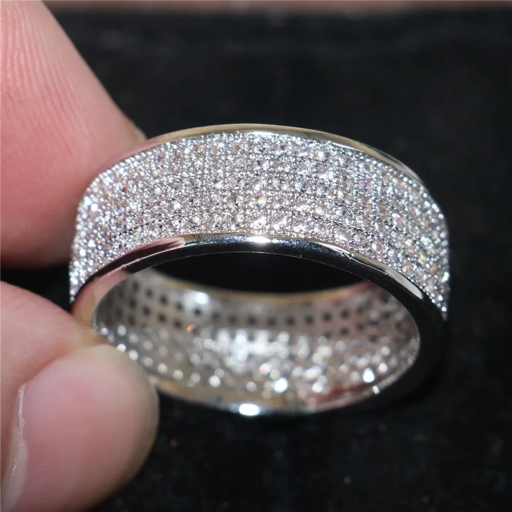 

New European and American fashion ring Full circle set with zircon ring jewelry holiday gift rings for wimen