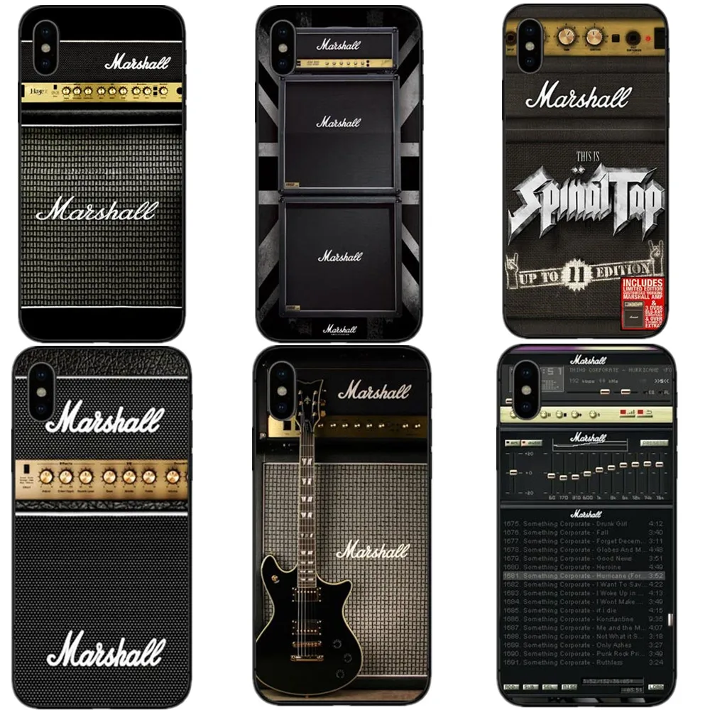 

Guitar amp marshall Black Hard PC Phone Cases For iPhone 5 5s SE 6 6SPlus 7 8 Plus Music Phone Cover For iPhone X
