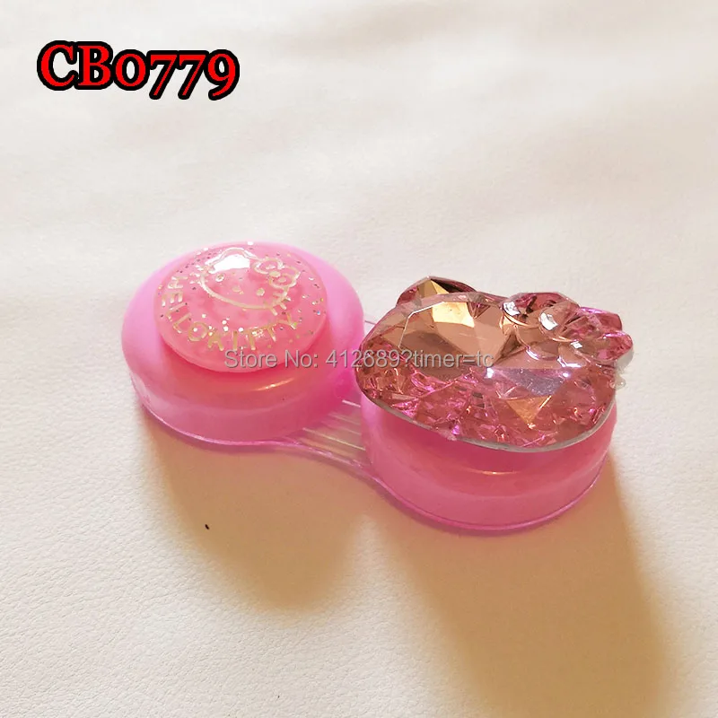 2 шт/чехол для контактных линз kt и розовый бриллиант dualbox цветная маленькая дорожная коробка CB0779