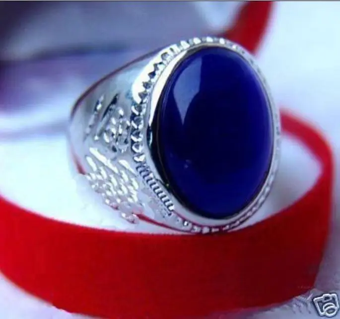 wonderful men's blue jade bead ring US 8,9,10,11 5.29in Rings from