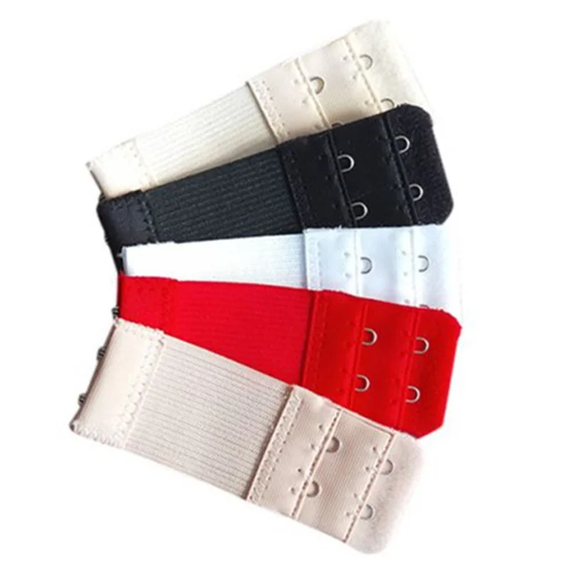 6Pcs Women Bra Extender 2 Hook Nylon Clasp Extension Elastic On Strap