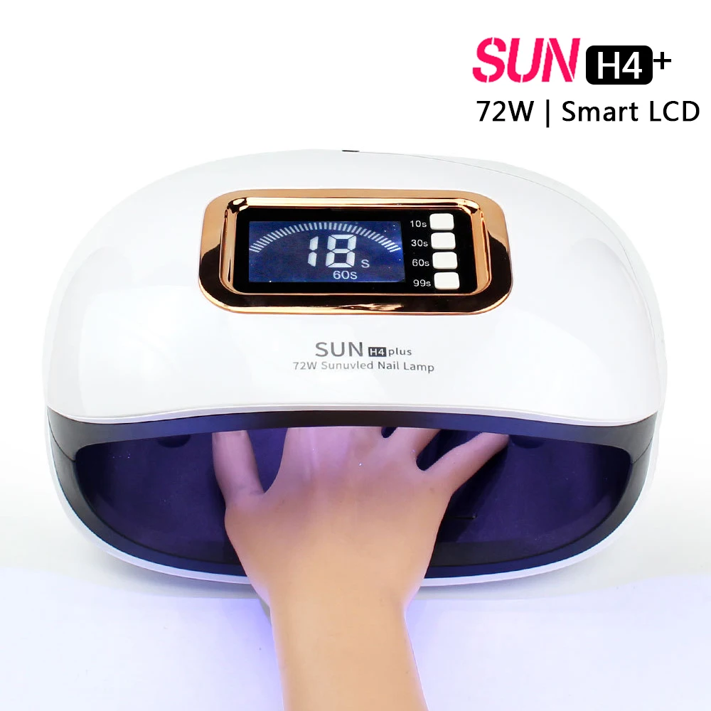 

100-240V LCD Display Auto-Sensor Professional Nail Art SUN H4 Plus 72W 36 LEDs UV Lamp Nail Dryer Light Polish Gel Dryer Machine