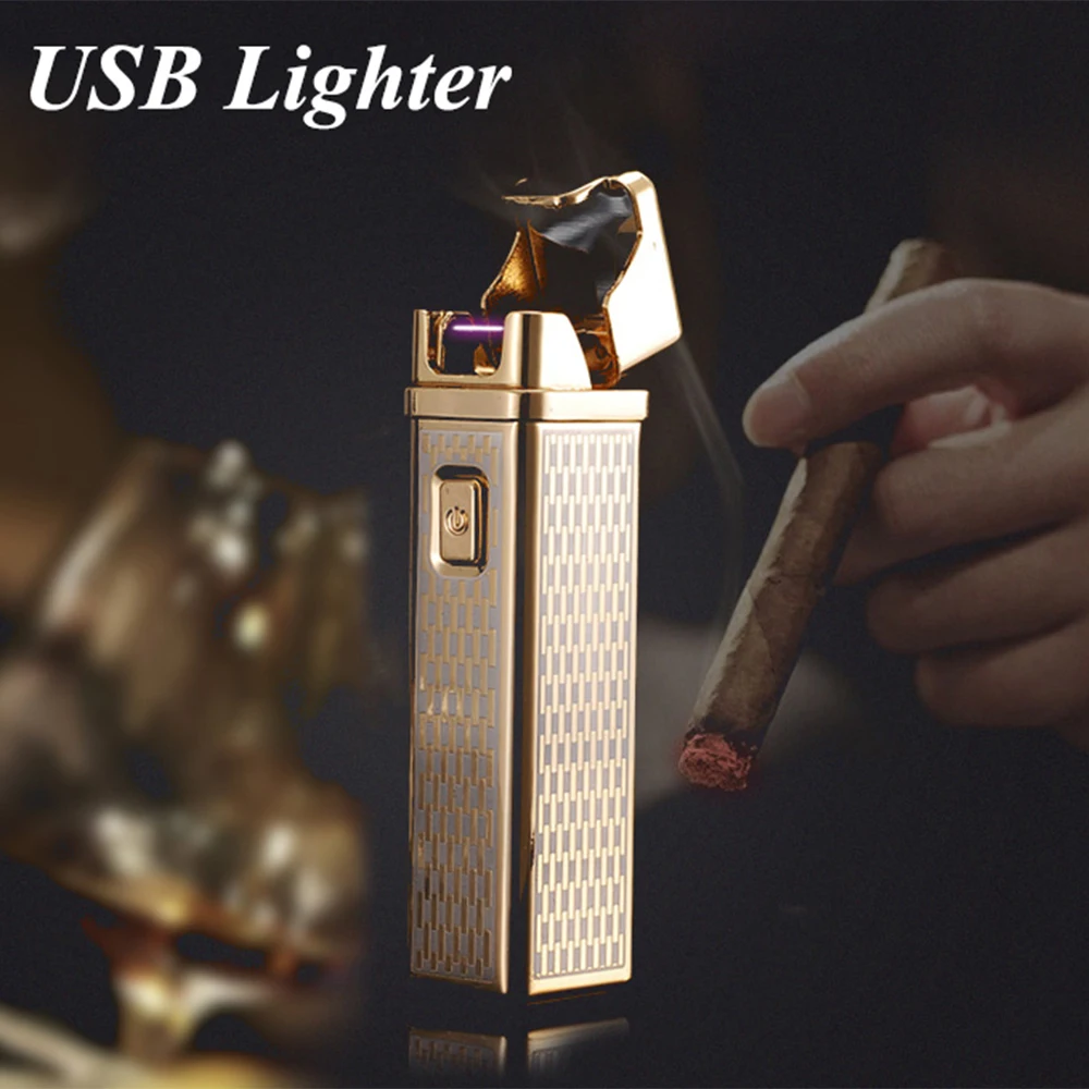 

Electronic Cigarette Pulsed Arc lighter JOBON Windproof cigar Lighter USB Rechargeable Flameless Electric Arc Lighter For Male