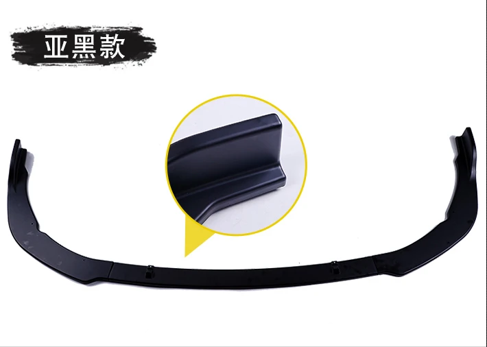 Подходит для Toyota Camry SE/XSE черный глянец/углеродное волокно ABS передний бампер для губ накладка 3 шт - Цвет: Matte black