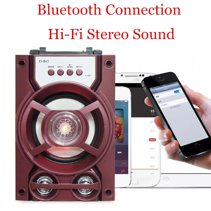

Portable Bluetooth Speaker Stereo Wireless Super Bass Loudspeakers Jack Desktop FM TF USB Music Player Soundbar caixa de som