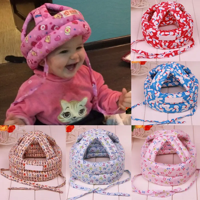 Cute Lovely Newborn Toddler Baby Safety Helmet Head Protection Toddler Kids Adjustable Soft