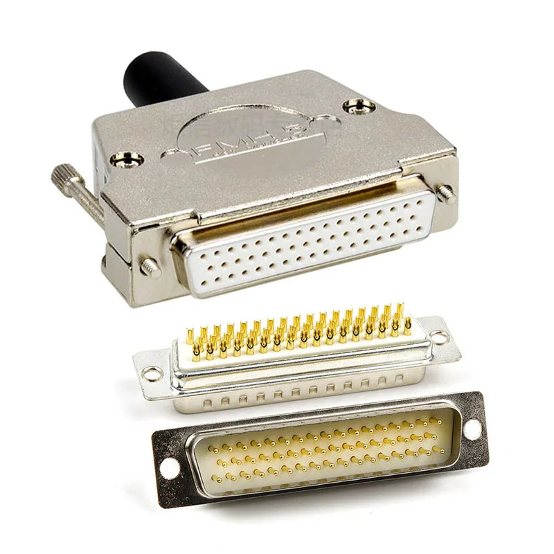 

DB50 D-SUB Serial Male Female Connector Plug with Gold Plated Metal Housing 50 Pin Port Adapter