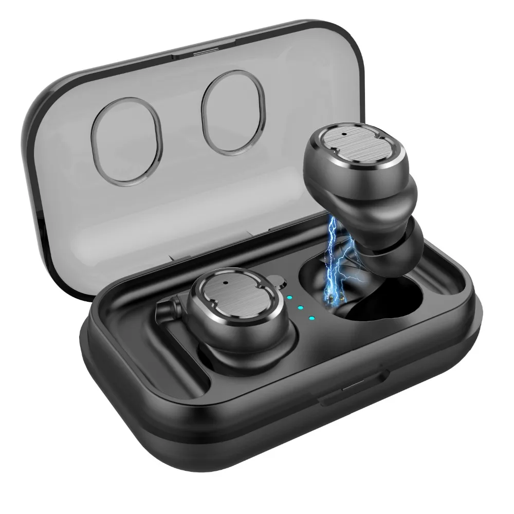 

Bluetooth 5.0 In-Ear Iinvisible Wireless Earphones Noise Cancelling HIFI Stereo Earbuds Sweatproof Headsets for Phone and music