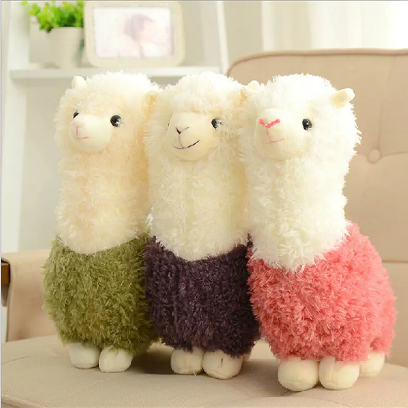Cute 40cm Cartoon Alpaca Plush Toy Fabric Sheep Stitch Stuffed And Soft Animal Toys Llama Pillow Birthday Gift Toys For Children