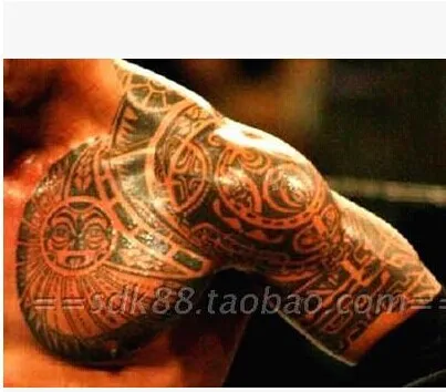 1 шт. Tatuagem Dwayne Джонсон тату 3D Большая водонепроницаемая большая временная татуировка наклейка Тотем для мужчин грудь