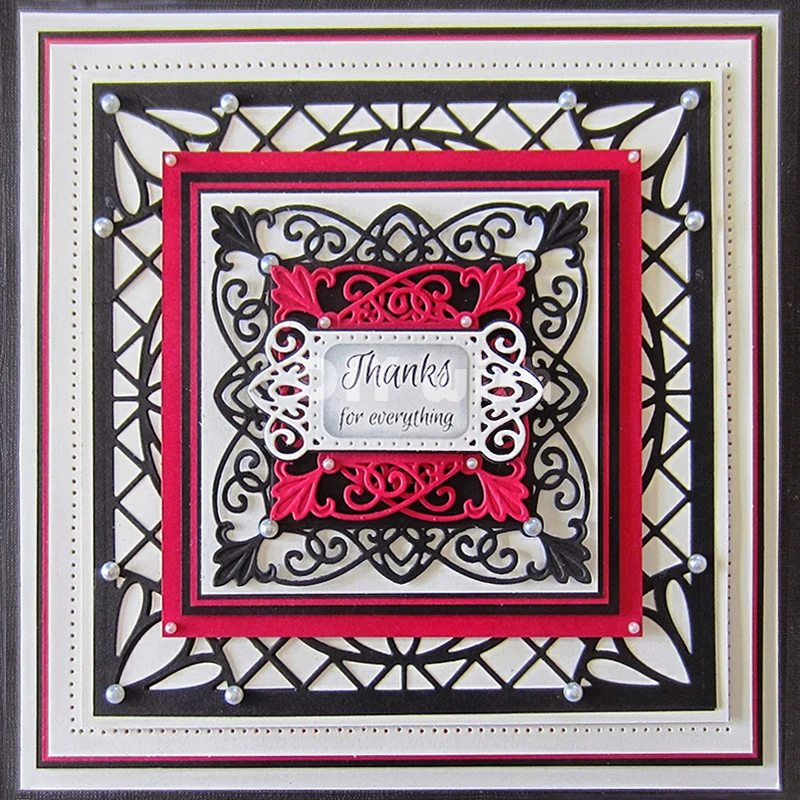 

Lace Union Square Frame Metal Cutting Dies Stencils for DIY Scrapbooking/photo album Decorative Embossing Paper Cards Craft Dies