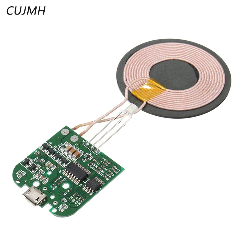 

CUJMH Wireless Board PCBA Circuit Board Coil Wireless Micro USB Port DIY quick chargedrop shopping