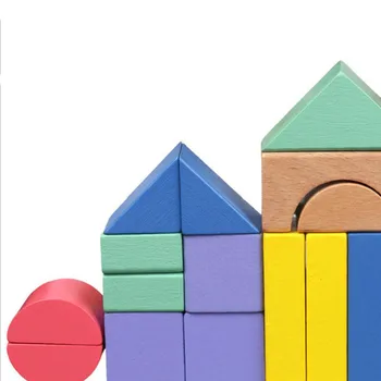 

15 Pcs Wooden Blocks Toy Early Learning Education Wooden Rainbow Blocks Shape Cognitive Toys Hobbies Cultivate Toys For Children