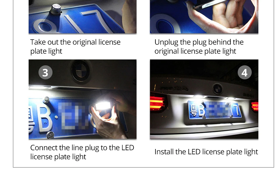 Auto License Plate Lights Bulb For VW_10