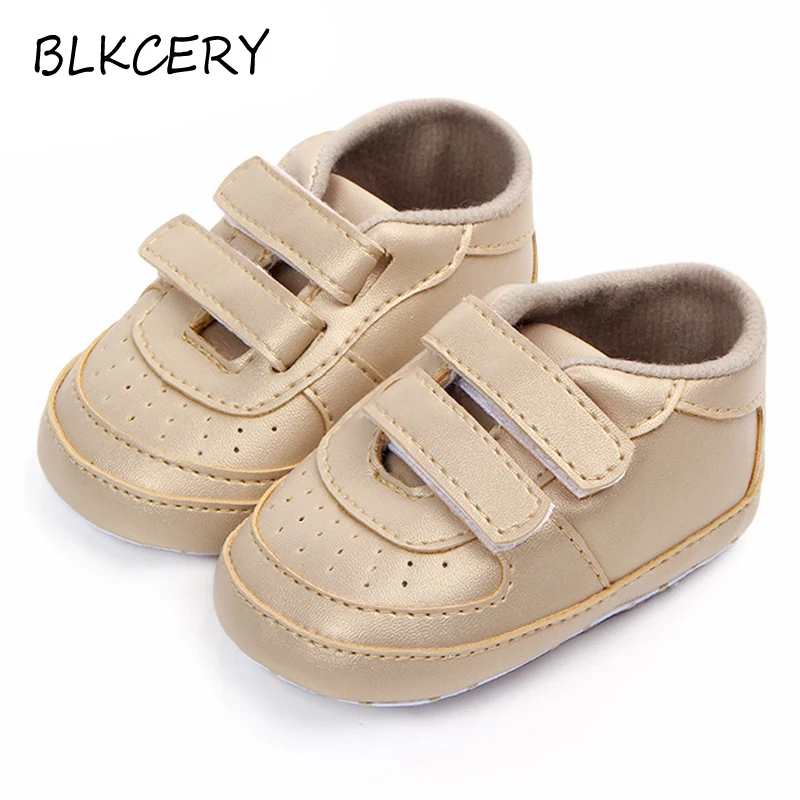  New Born Baby Boys moccasins infant PU Leather first walker Two Strap soft sole Toddler Sneakers Br
