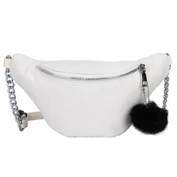 

Neutral Sport Plush Waist Bag Hairball Messenger Crossbody Bag Waist Bag Women Leather Waist Pack Vintage Waist Belt Bags