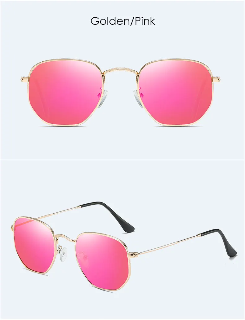 VCKA, винтажные, брендовые, дизайнерские, шестиугольные солнцезащитные очки, для женщин и мужчин, Ретро стиль, для вождения, поляризационные, солнцезащитные очки, для женщин и мужчин, oculos de sol, UV400 - Цвет линз: 4