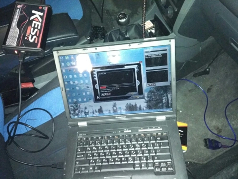 with computer