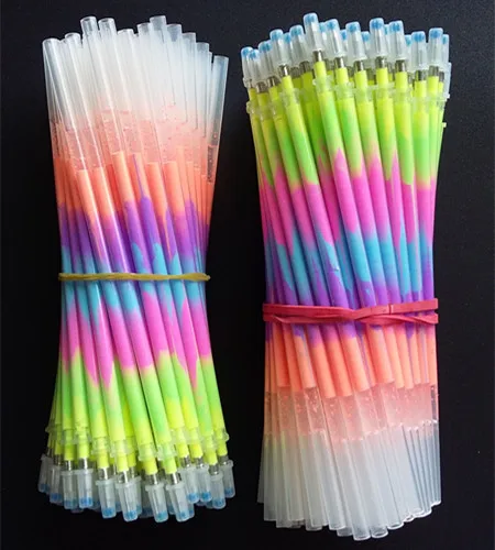 

20 pcs bright fluorescent gel pen refill copper head the new multi-color highlighter refill core