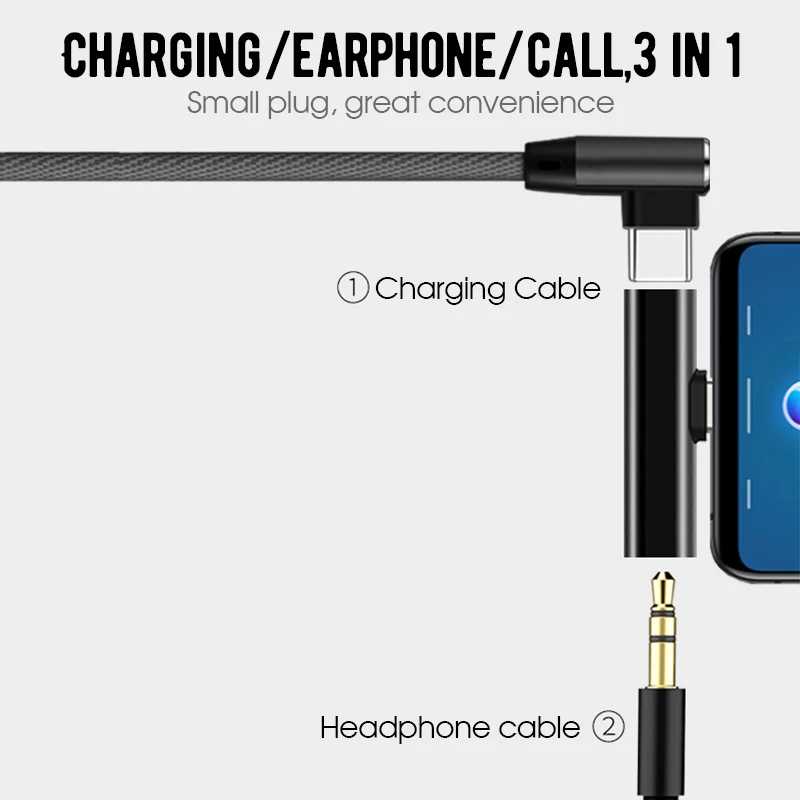 Адаптер типа C на 3 5 мм для мобильного телефона наушники аудио Adpater Xiaomi Android USB