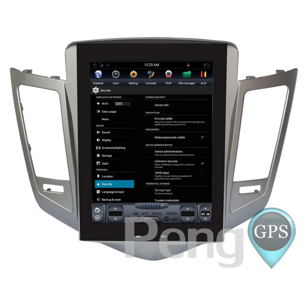 Excellent Tesla Style Android Car Radio GPS Navigation DVD Player for Chevrolet Cruze 2009-2013 IPS Screen 2 Din Supports CarPlay OBD WIFI 4