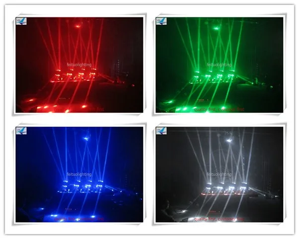 4 шт./лот Супер луча паук перемещение головы 9 12 Вт светодиодный дискотека DJ света RGBW 4IN1 Pro стадии бесконечное вращающийся DMX паук луч