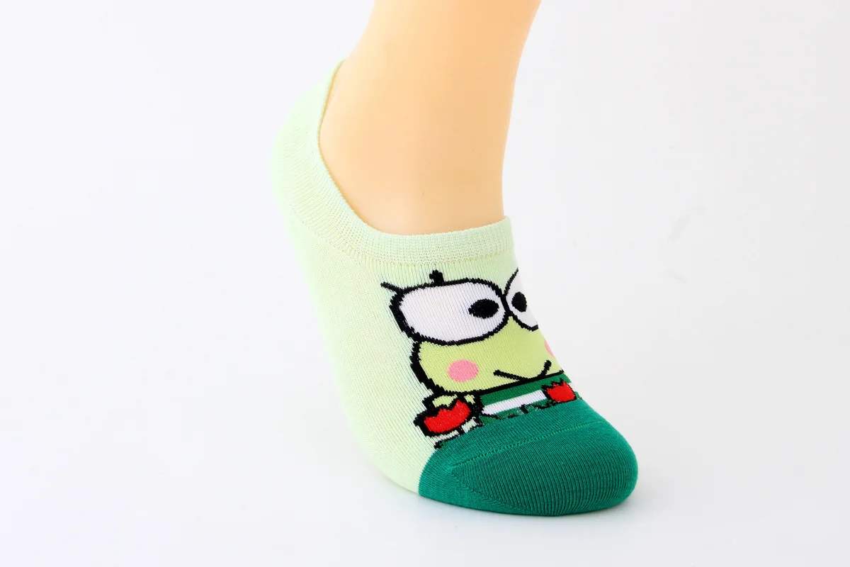 Летние забавные Животные носки Для женщин милые Милые тапочки, носки-башмачки, носки для девочек детские носки, оригинальные, в виде мультяшного No-Show хлопковые разноцветные короткие мультяшным персонажем Мумий Тролль