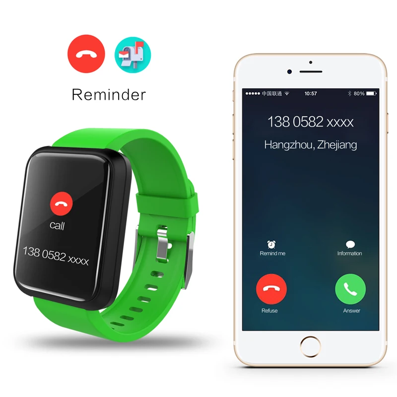 

Fitness Smart Watch Men Women Phone Call Reminder Pedometer Bluetooth Large Screen GPS Touch Intelligent Sport Watch For Running
