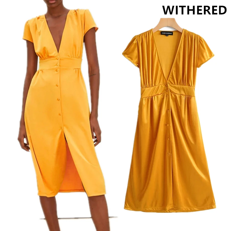 

Withered dress women vestidos england urban velvet Bright side single breasted summer dress maxi dress plus size 2 pieces set